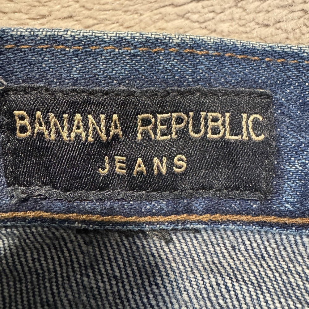 Banana Republic Jeans Mens Large Blue Dark Wash Button Fly Denim Pants 34x28 - Picture 13 of 13